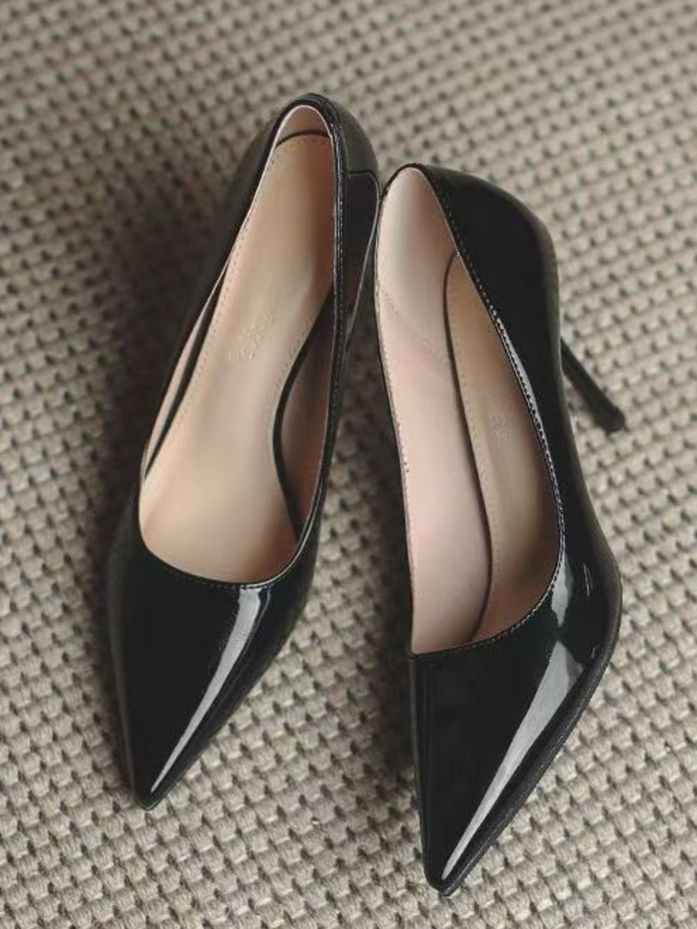 Classic Black Patent Pointed-Toe Stiletto Heels